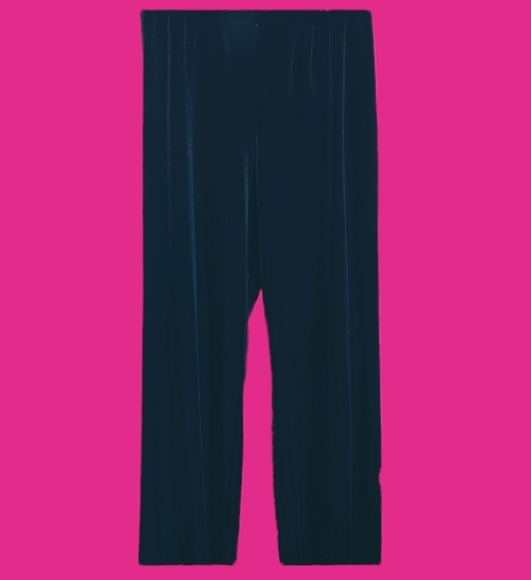 S. Lawrence Velvet Velour High Waisted Loose Leg Trousers Relaxed Fit - Picture 4 of 8